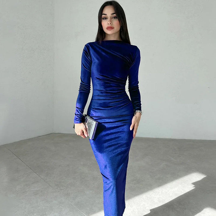 Velvet midi dress - Lorenza