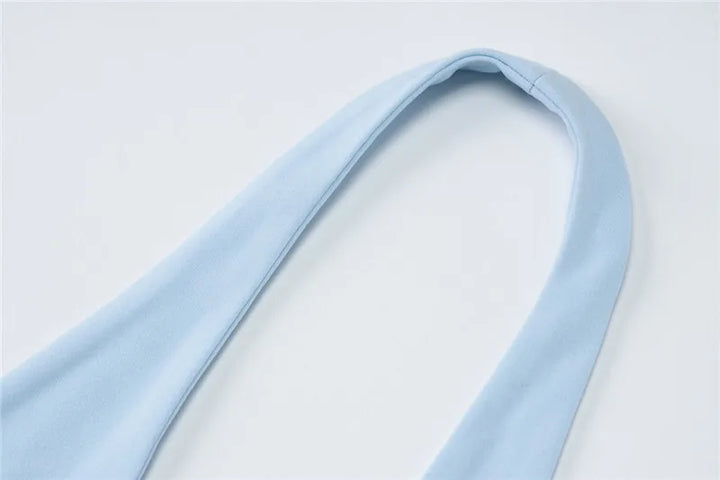 Open Back Maxi Dress - Light Blue