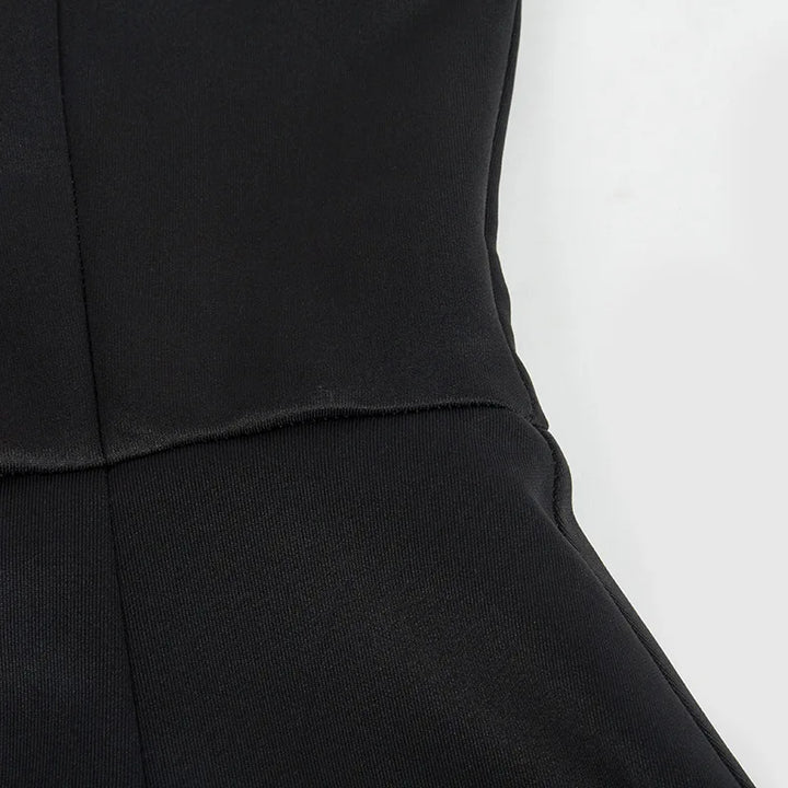 Strapless A-Line Mini Dress with Faux Pocket Detail - Angeles