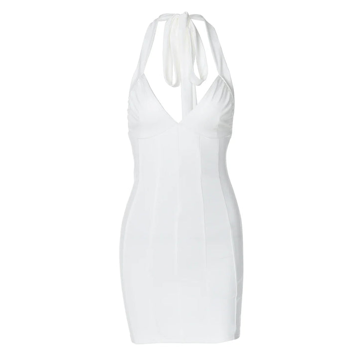 Fitted Mini Dress with Open Back - Lana