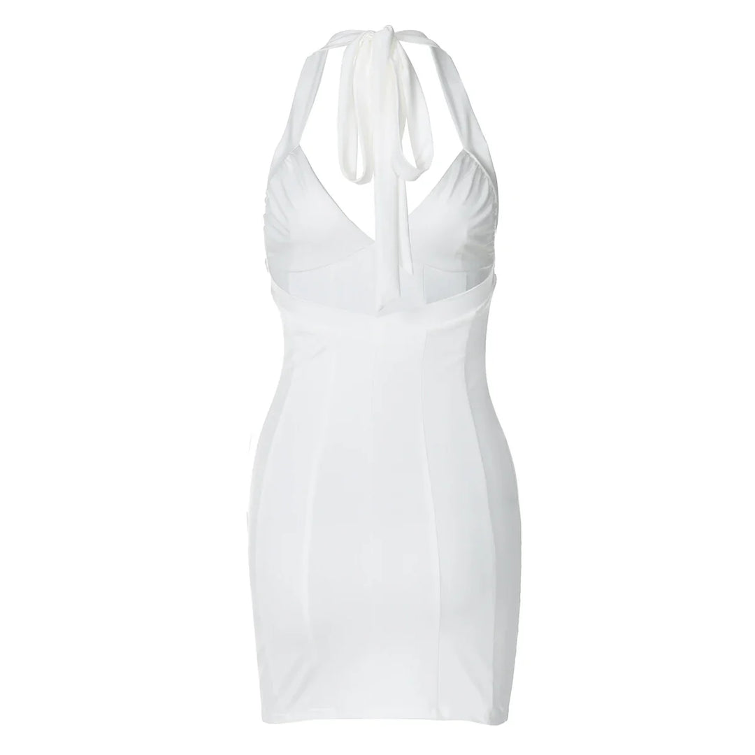 Fitted Mini Dress with Open Back - Lana