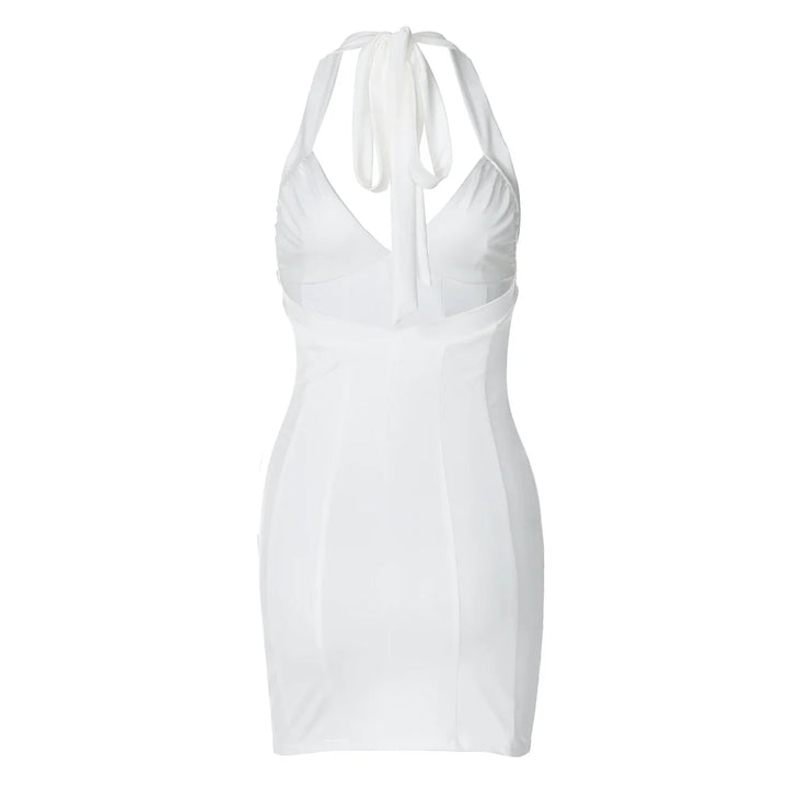 Fitted Mini Dress with Open Back - Lana