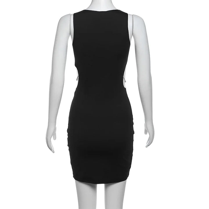 Mini Dress with Chain Detail and Cutouts - Agatha