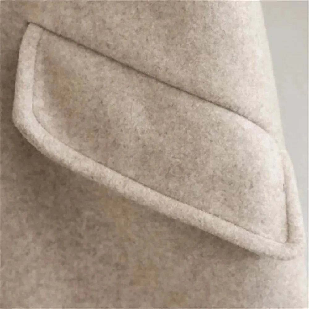 Long Tailored Wool Coat with Button Details - Paris