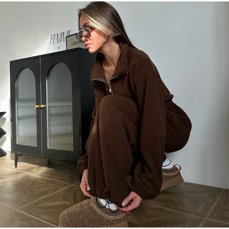 Winter Jumpsuit with Front Zipper - Frances