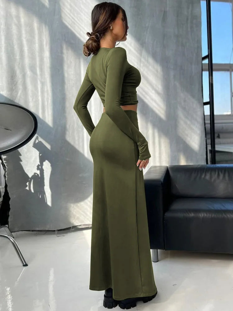 Two-piece set with top and maxi skirt - Buddy