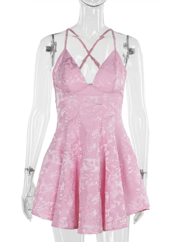 Mini Dress with Floral Embroidery - Dafni
