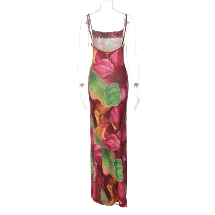 Maxi Dress with Exotic Print - Zendaya