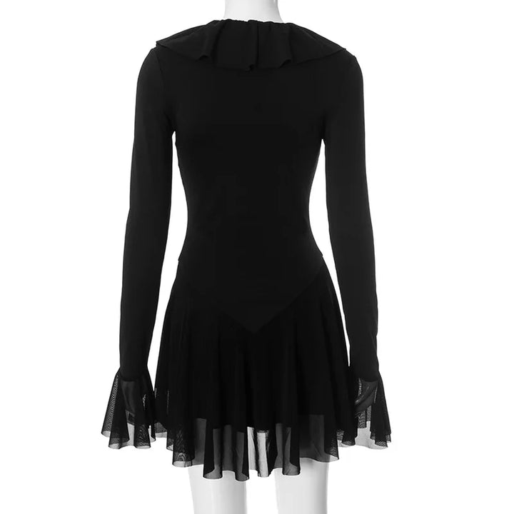 Mini dress with ruffle detail - ALINA