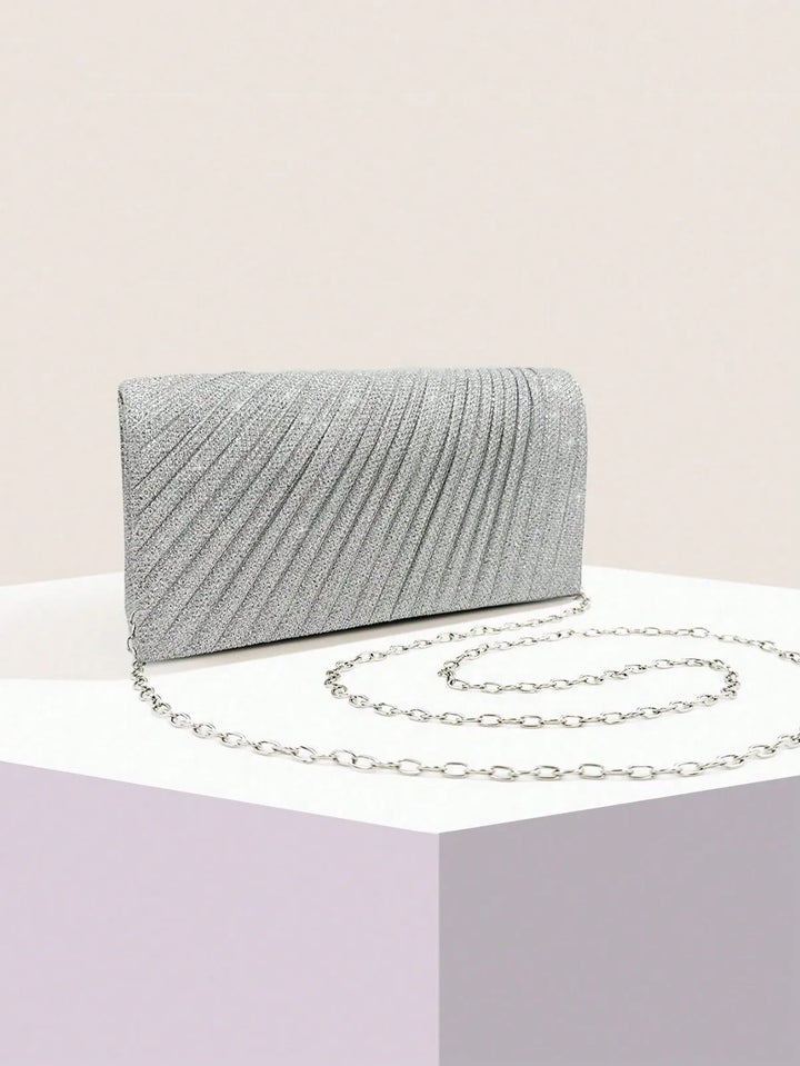 תיק קלאץ' בעיצוב זרקונים מנצנצים רצועת שרשרת