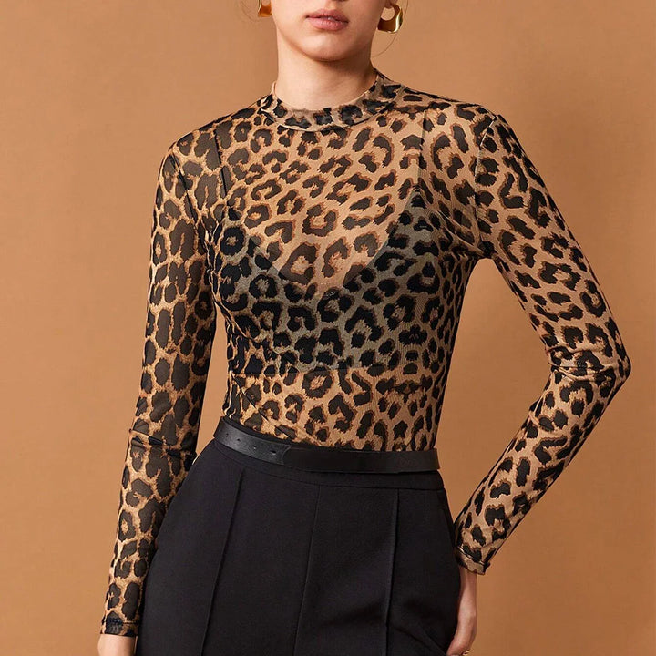 Sheer leopard print top - Siena