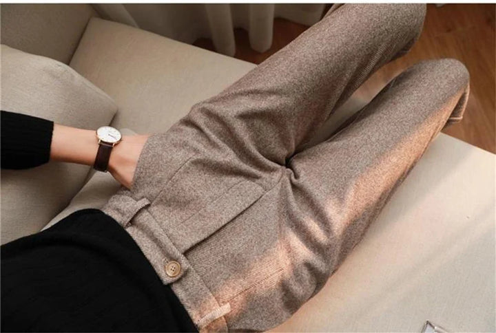 Wool pencil pants