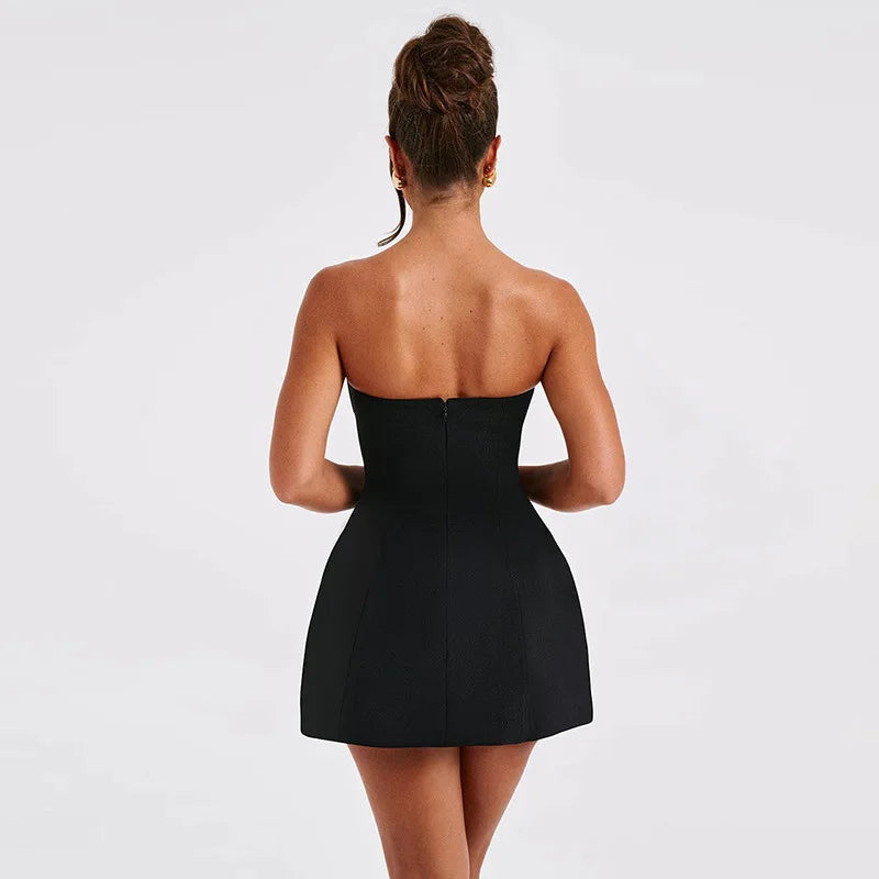 A-Line Strapless Mini Dress - Lola