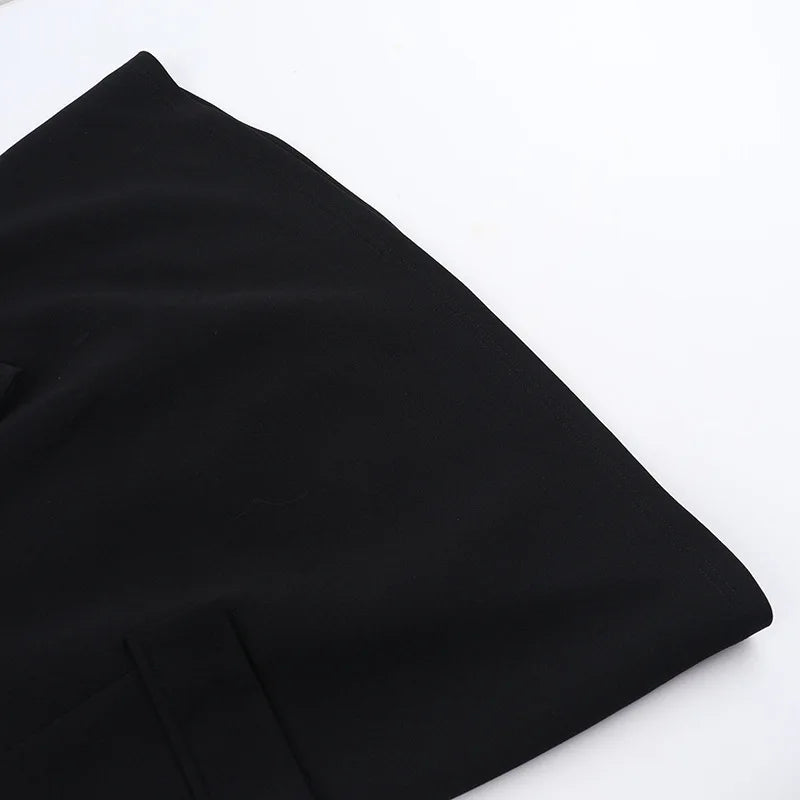 A-line off-shoulder mini dress with faux pocket design - Macy