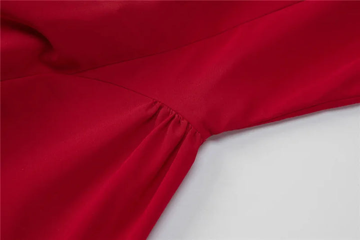 Midi open back dress in A-line cut - Heidi