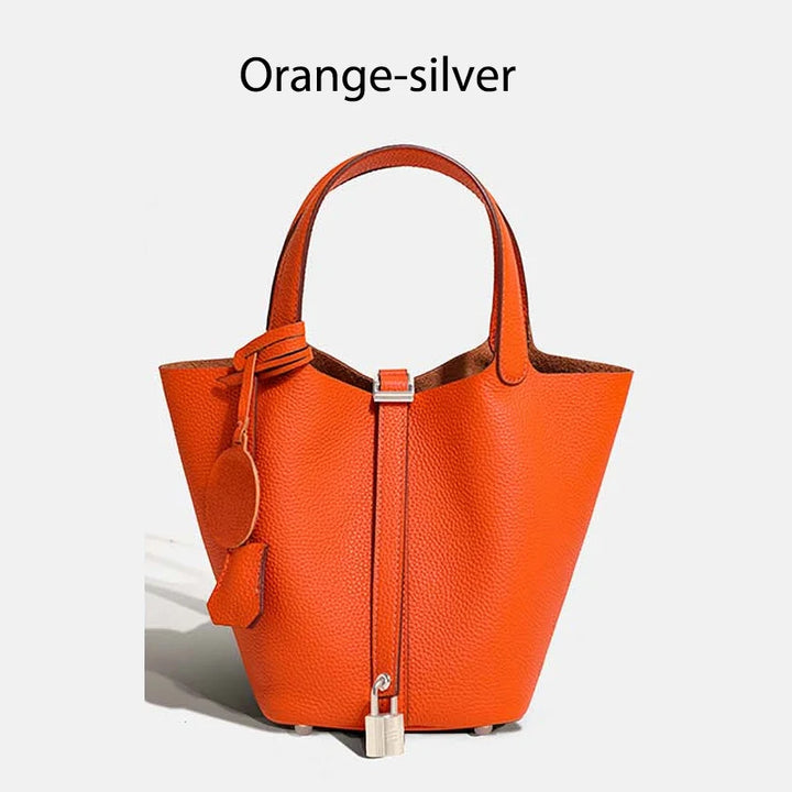 Leather bag with classic design