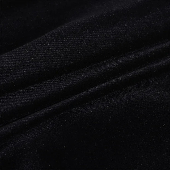 Velvet Golf Mini Dress with Ruching Detail - Julia
