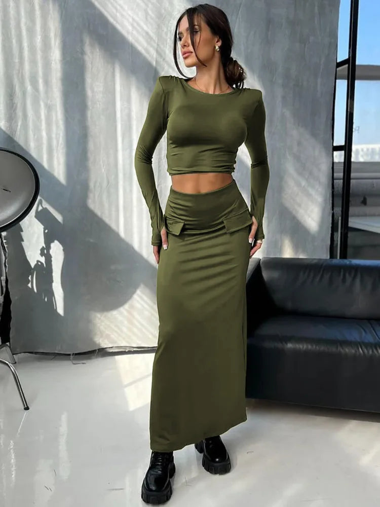 Two-piece set with top and maxi skirt - Buddy
