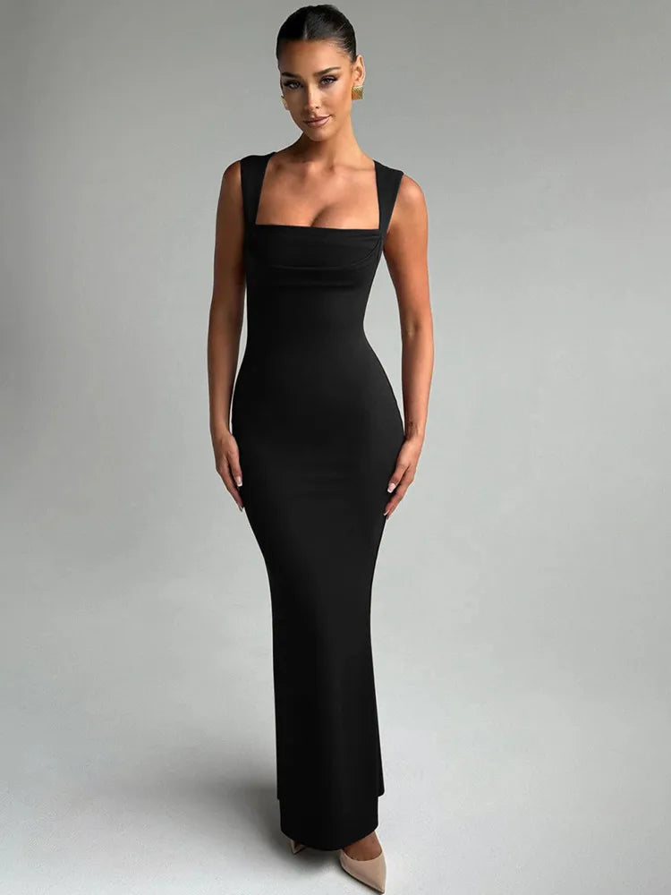 Fitted and Flattering Maxi Dress - Miller
