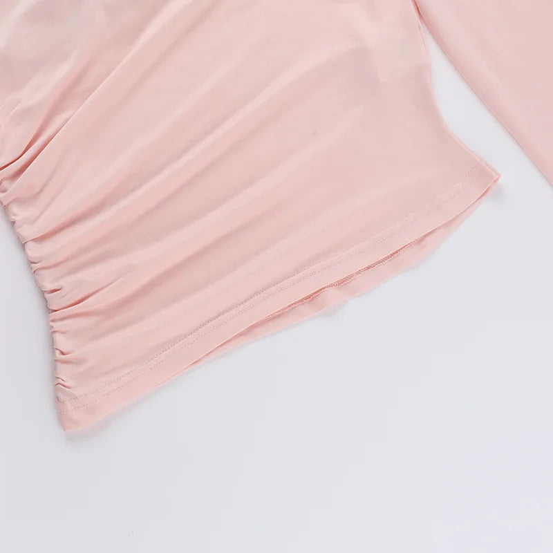 Three-Piece Set: Mini Skirt, Shirt, and Fitted Corset with Pocket Detail - Pearl