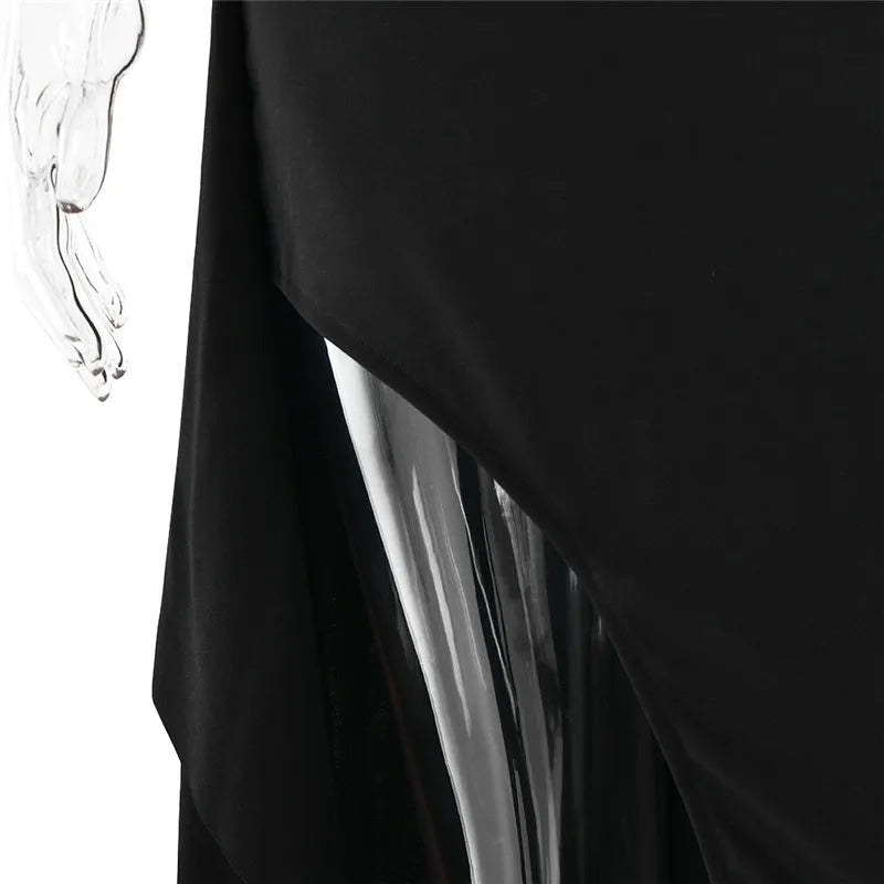 Luxury Maxi Dress with V-Neck, Deep Slit, and Open Back - Alicia