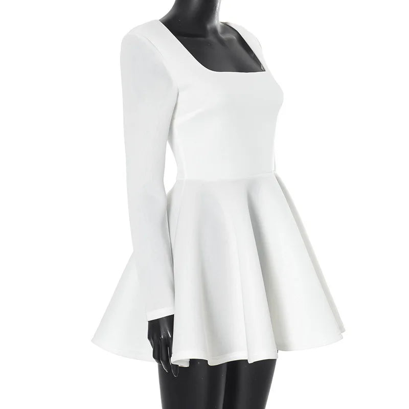 A-Line Mini Dress in Babydoll Style - Noga