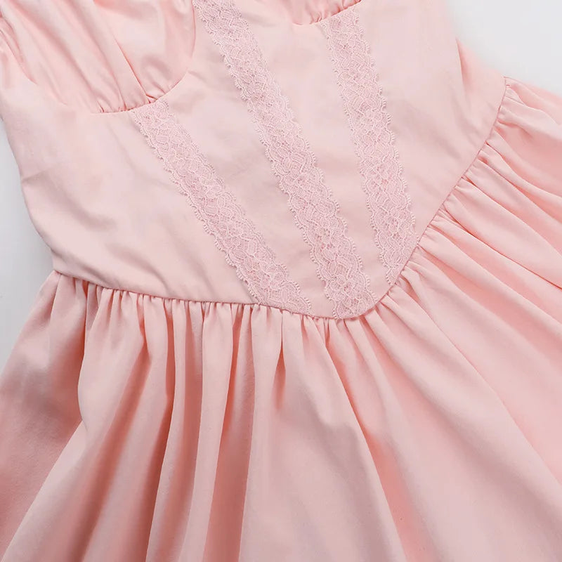 A-line mini dress with corset design and bow tie detail on the back - Kaiya