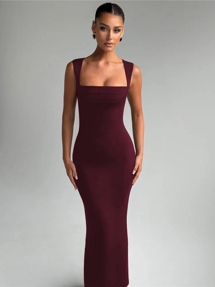 Fitted and Flattering Maxi Dress - Miller