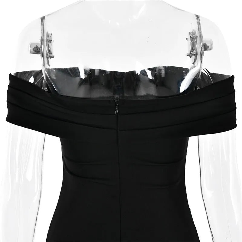 Maxi off-shoulder dress - Tehila