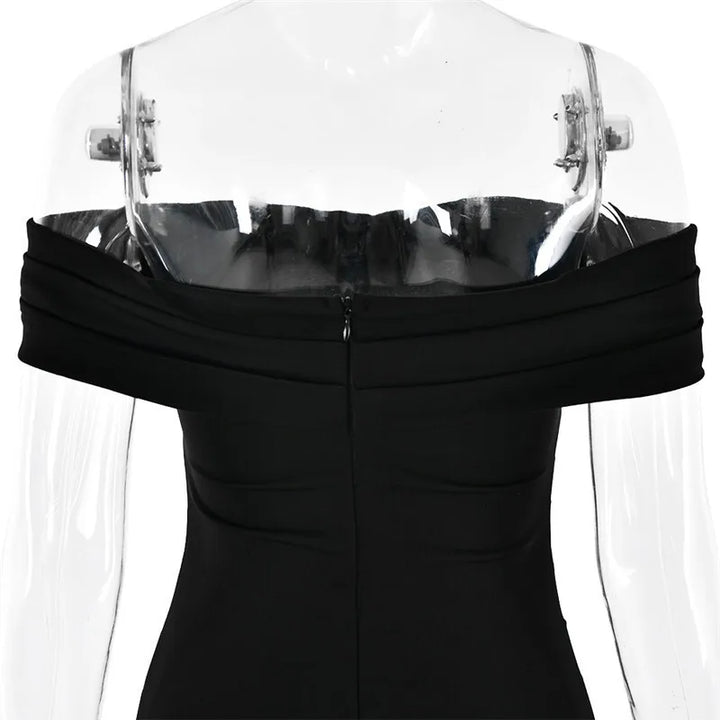 Maxi off-shoulder dress - Tehila