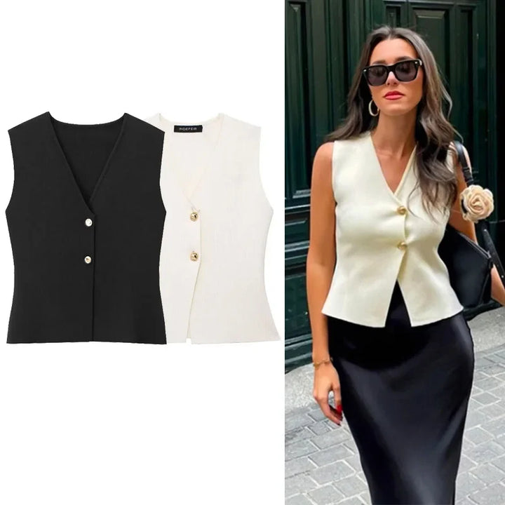 Elegant sleeveless sweater - Kori