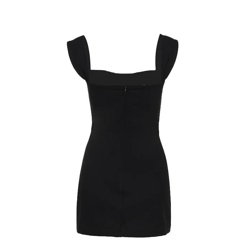 Fitted Mini Dress with Elegant Belt Detail - Laura
