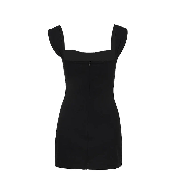 Fitted Mini Dress with Elegant Belt Detail - Laura