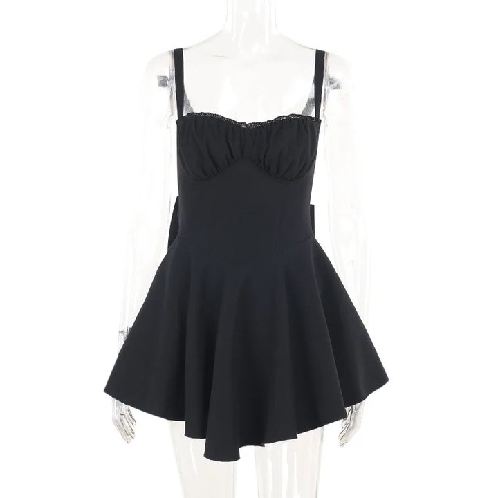 A-line mini dress with bow detail on the back - Ramona