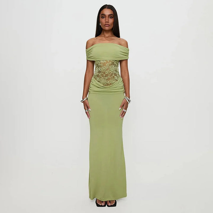 Off-shoulder lace maxi dress - Jessica