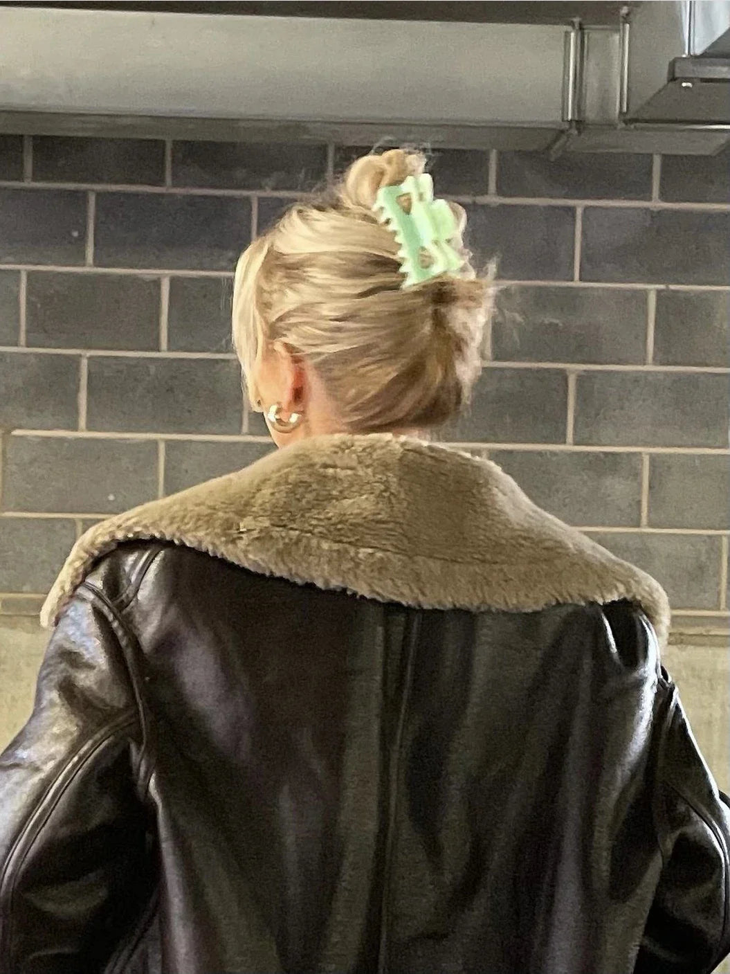 Leather Coat with Fur Lining - Candy