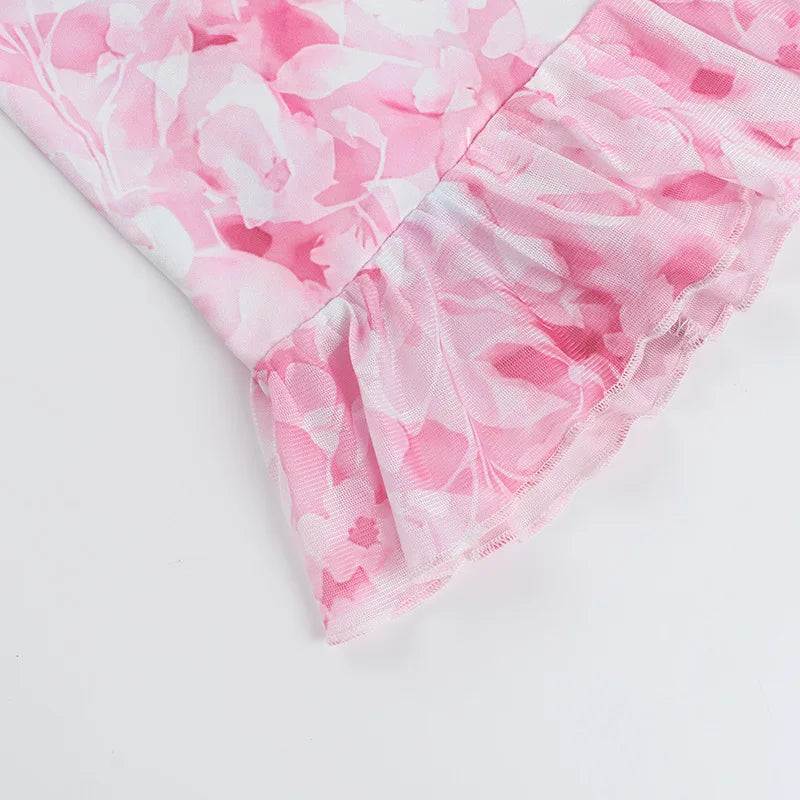 Floral strapless mini dress - Samari