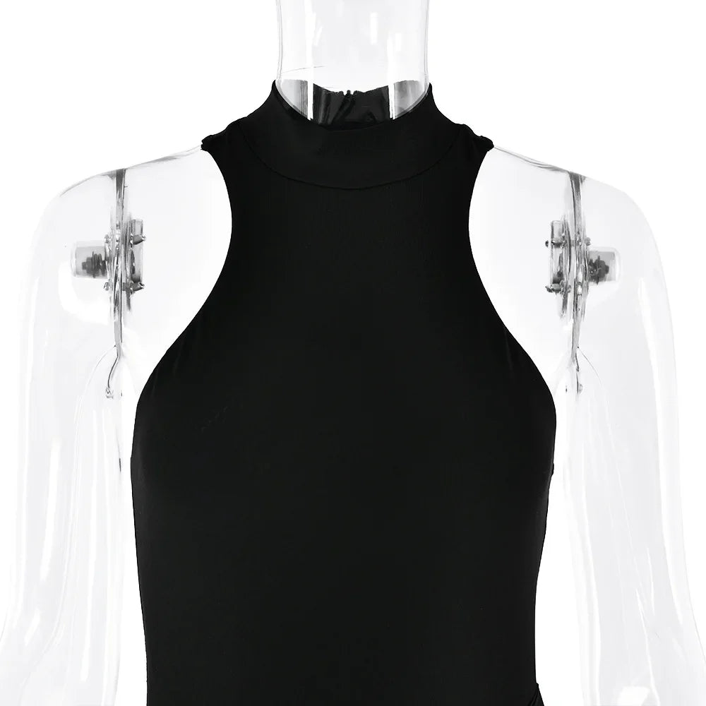 Maxi Dress with Fitted Bodysuit and Satin Skirt - Maris