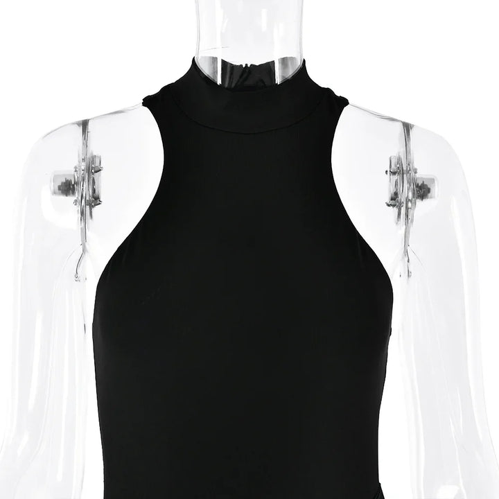Maxi Dress with Fitted Bodysuit and Satin Skirt - Maris