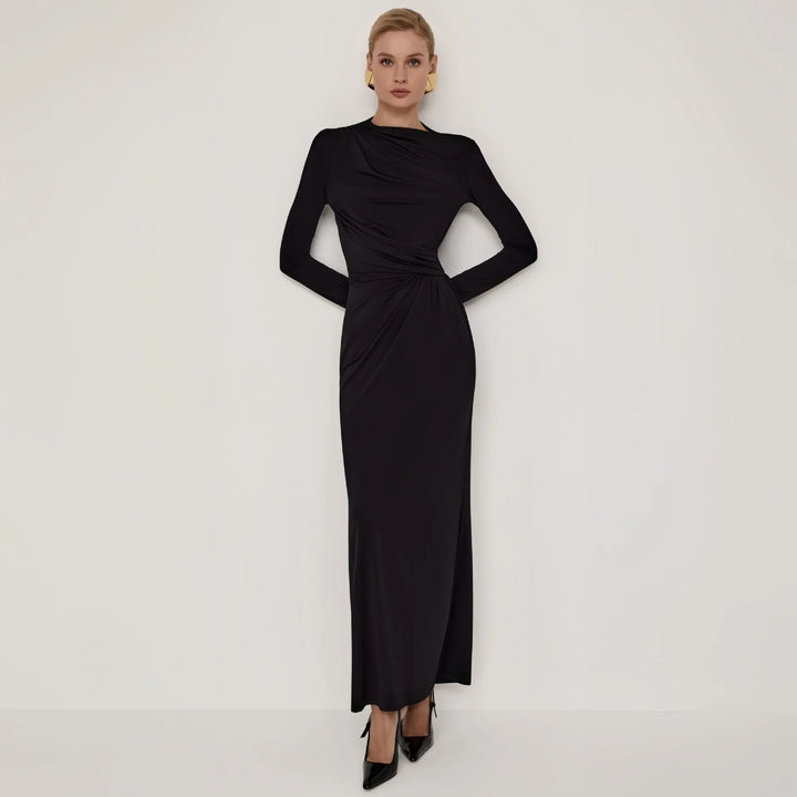 Maxi dress with ruching design - Elia