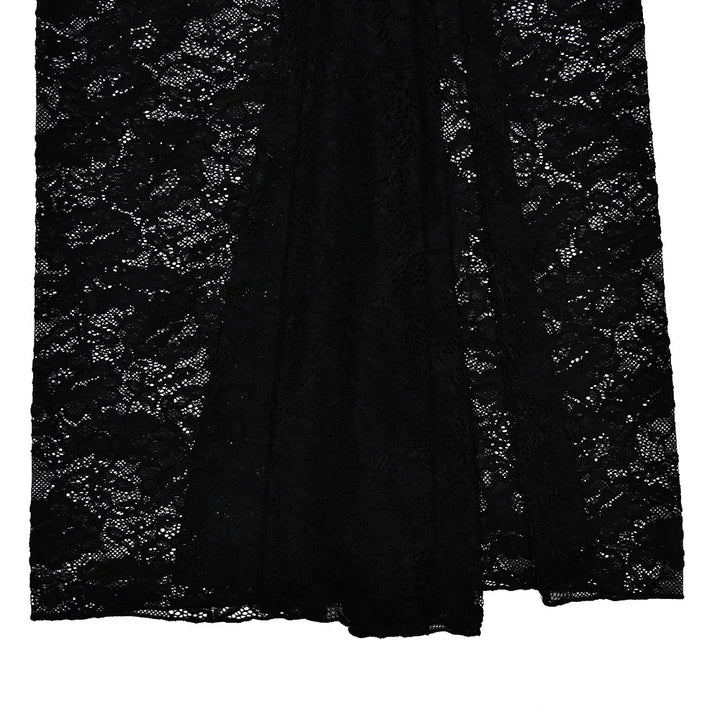 Maxi Lace Dress with Off-Shoulder and Slit Design - Emiliana