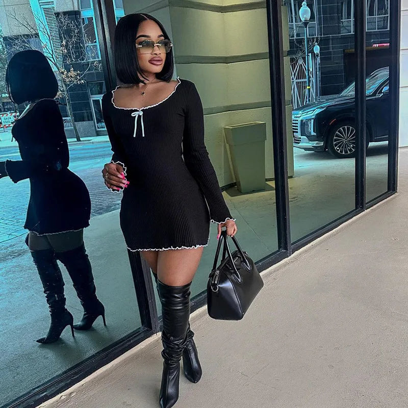 Knitted mini dress - NELLY