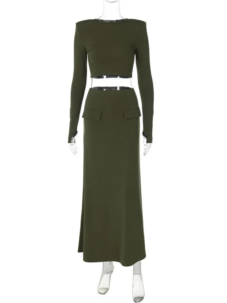 Two-piece set with top and maxi skirt - Buddy