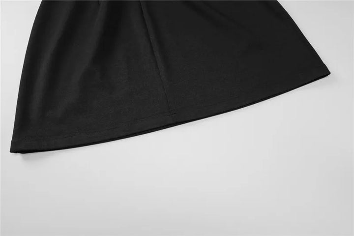 Mini A-line dress with off-shoulder and button decoration - Milian