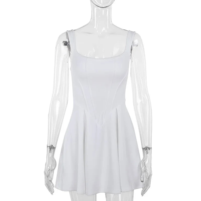 A-Line Mini Dress with Corset Design - Katya
