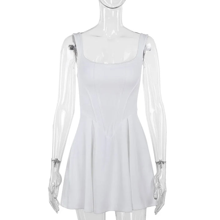 A-Line Mini Dress with Corset Design - Katya