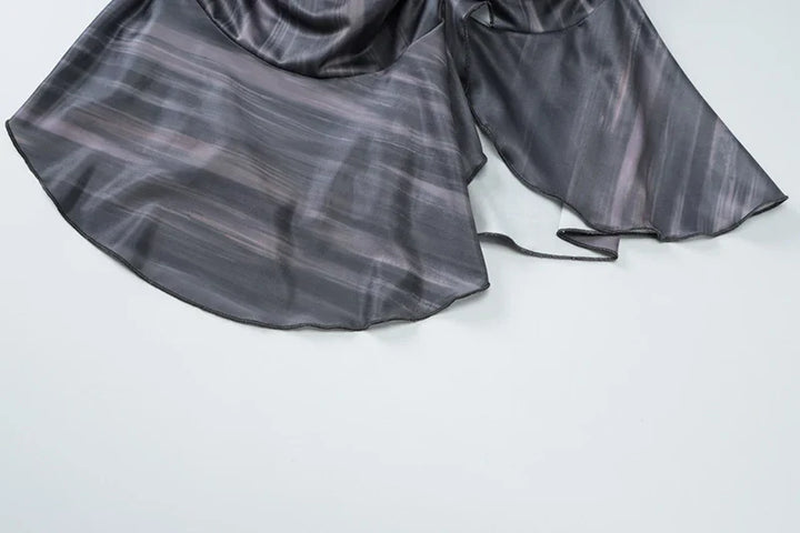Ruffled mini dress with open back design - Tate