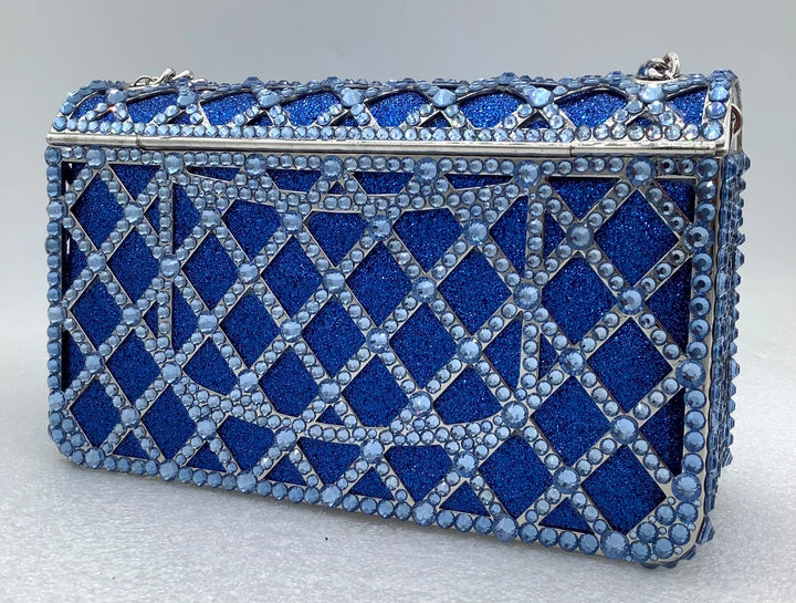 תיק נצנצים בעיצוב יהלומים בעיטור פרח