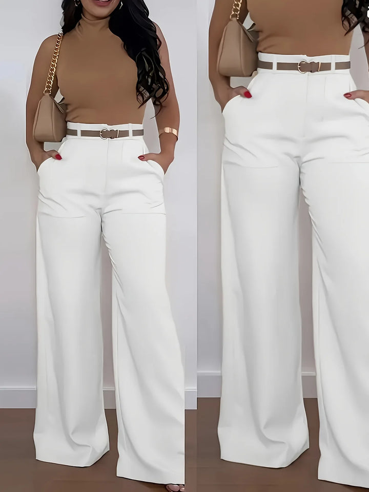 Wide high-waisted pants tailored style