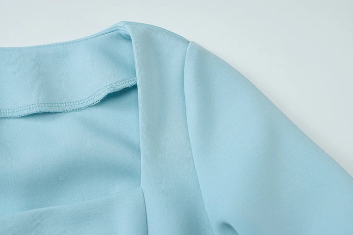 Tailored A-line mini dress with back tie waist and pocket detail - Yar
